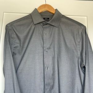 Gray slim fit non-iron Kenneth Cole dressshirt